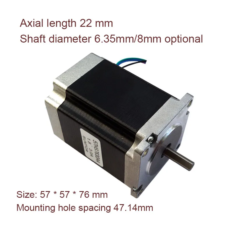 

57BYGH Stepper Motor Motor / 76mm1.8NM / Two-phase Four / Six / Eight Line Engraving Machine Printer Accessories