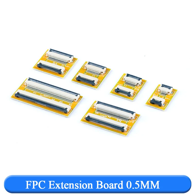 2PCS FPC FFC Flexible Flat Cable Extension Board 0.5MM/1.0MM Pitch 6 8 10 12 14 20 30 40 50 PIN Connector