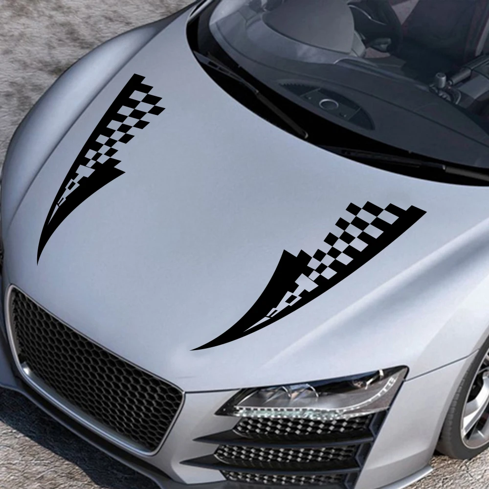 

2Pcs Car Hood Over Stickers Vinyl Film Auto Racing Sports Styling DIY Decals Automobiles Car Accessories Auto Tuning Decoration