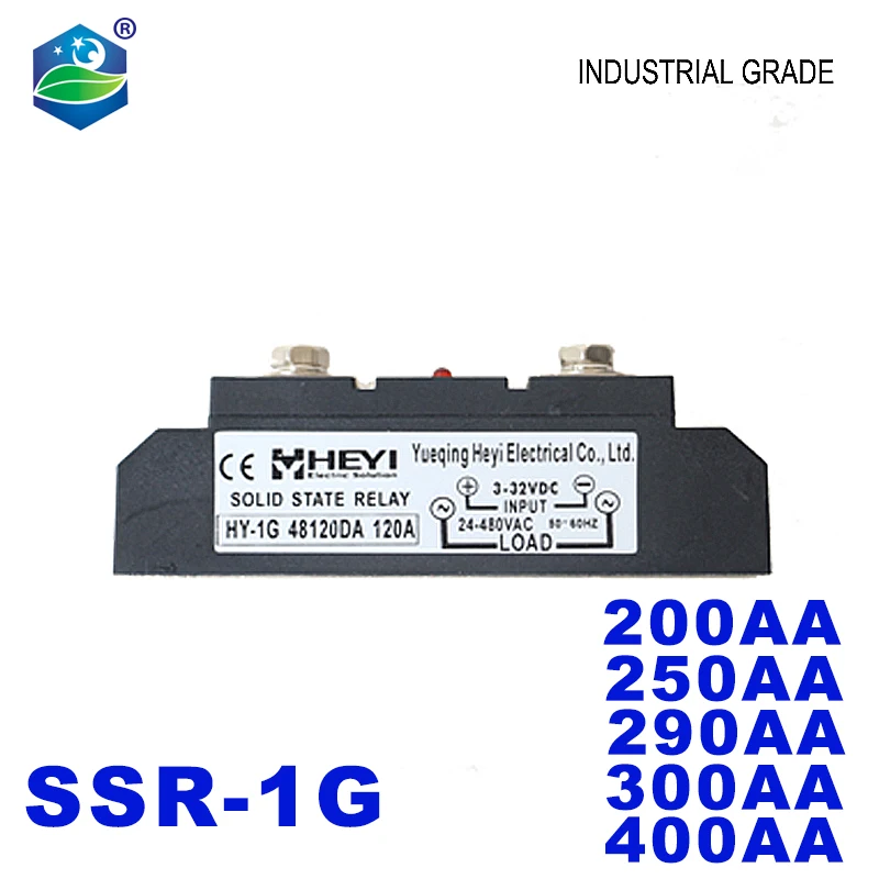 SSR-60AA 80AA 100AA 120AA 150A 200A 250A290A300A400A Solid State Relay Industrial 24-480VAC to 70-280VAC(A2) High Voltage Relay