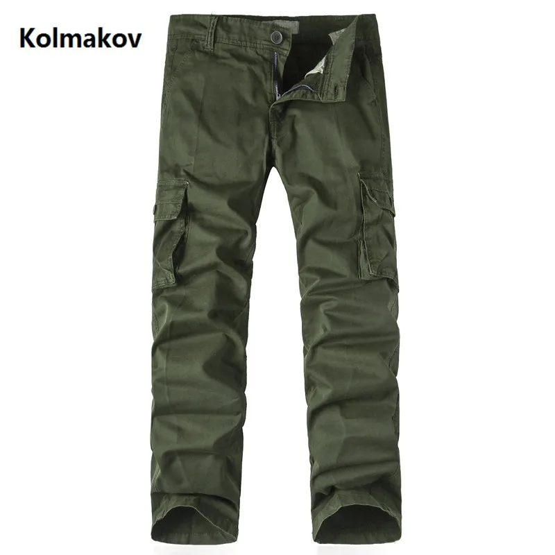 

2019 new style men's casual fashion men's pants Multi-pocket straight men High quality cotton Cargo trousers size 30-40