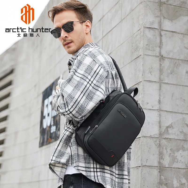 Imagem -02 - Anti-roubo à Prova Impermeável Água Bolsa de Peito Masculino Lazer Mensageiro Bolsa de Ombro para Adolescentes Viagem Crossbody Expansão Peito Bolsa