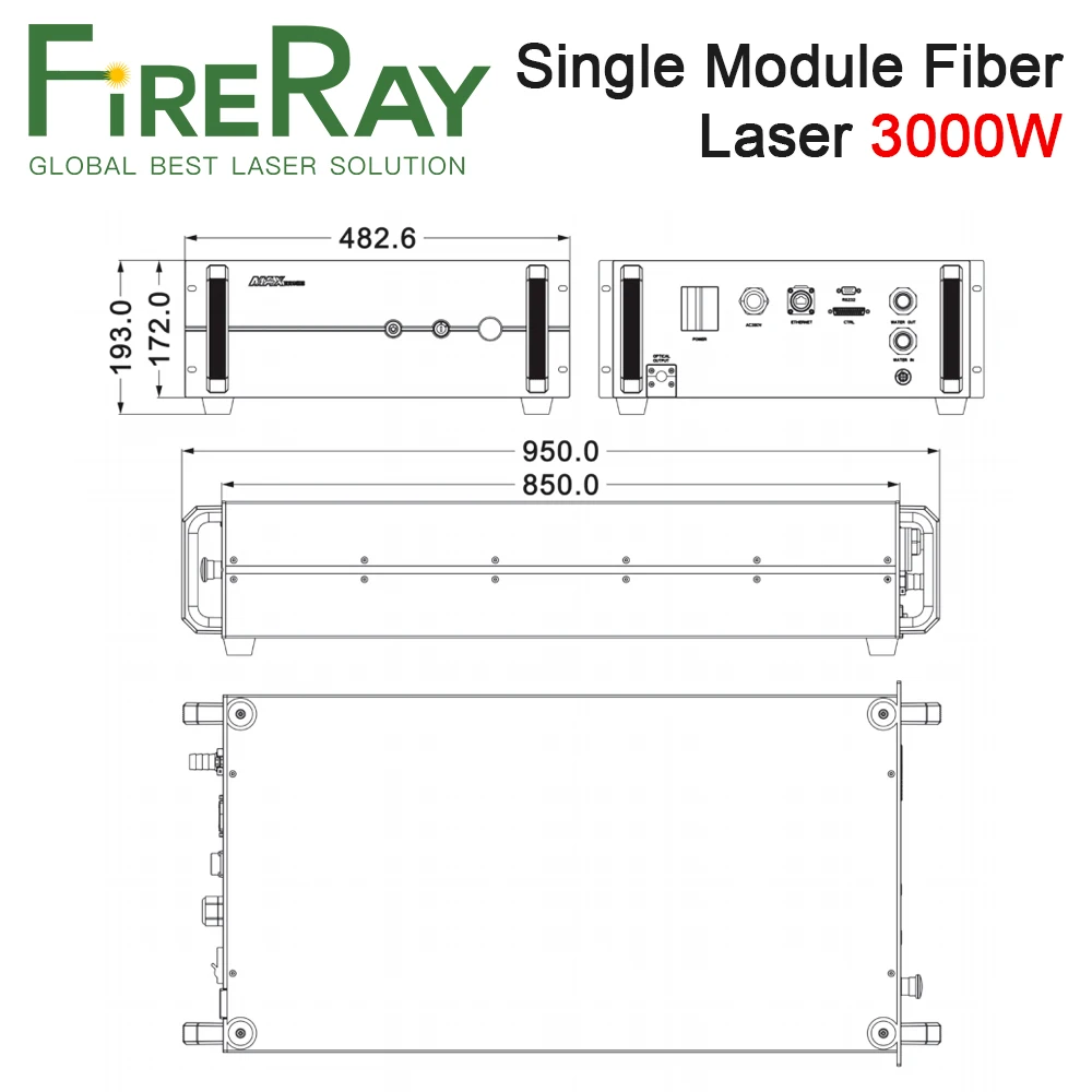 FireRay MAX MFSC-3000W pojedynczy moduł ciągłe źródło lasera światłowodowego moduł laserowy do cięcia i spawania laserem światłowodowym