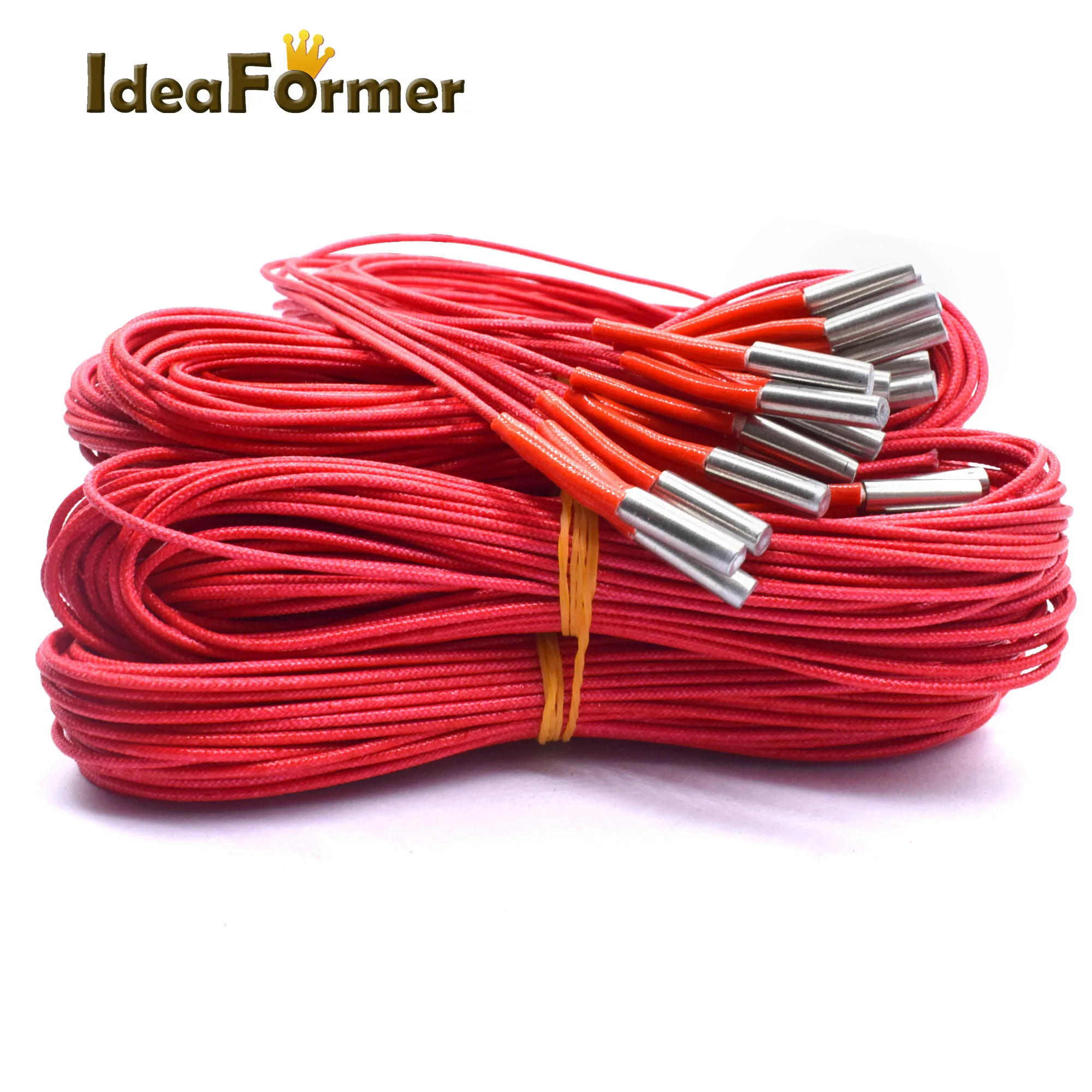 Ideaformer 3D Printer Parts 1 PCS Red/White 12/24V 40/50W 60*20/60*30 Heating Tube with 100cm Wire for 3D Printer