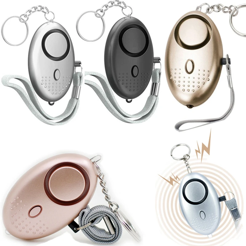 Personal Alarm 130dB Portable Emergency Personal Security Alarms Self-Defense LED Light Safety Key Chain for Woman Kids Elderly