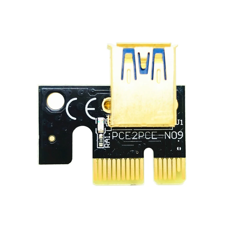PCI-E Pcie Riser 009S PLUS Profesional Express 1X 4x 8x 16x extensor PCI E USB Riser 009 GPU 6Pin tarjeta SATA 15pin para BTC Miner