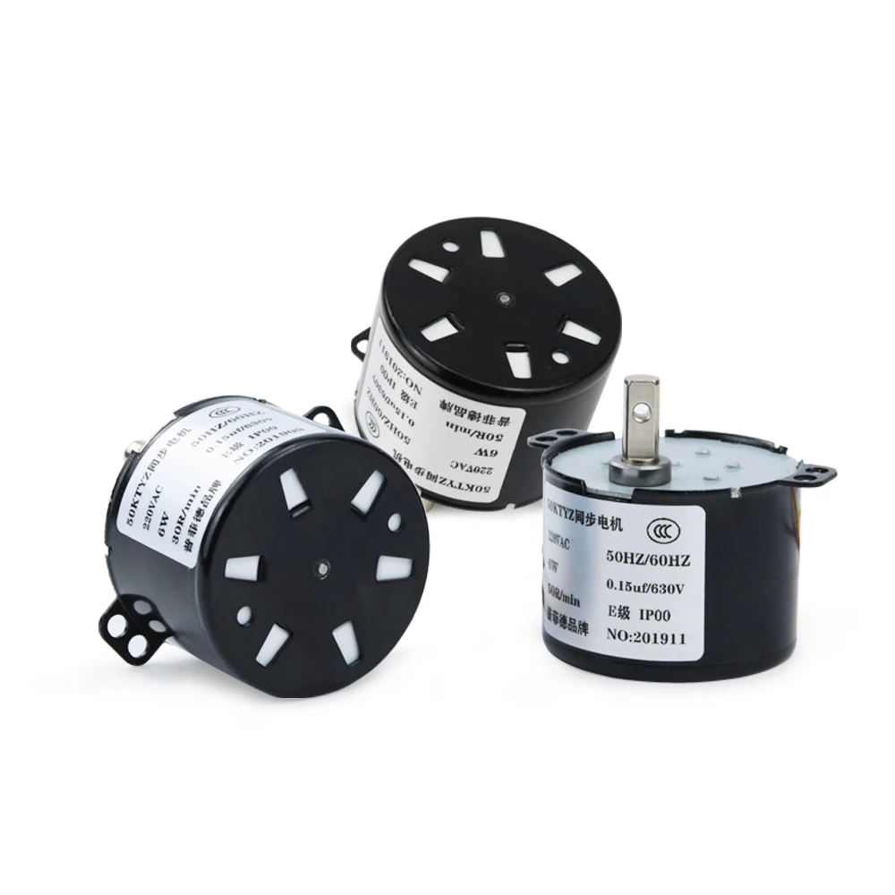 220V AC 6W 50KTYZ Permanent Magnetic Synchronism Gear Motor Speed Reducer 2.5RPM 5RPM 15RPM 20RPM 30RPM 1RPM 50RPM 110RPM