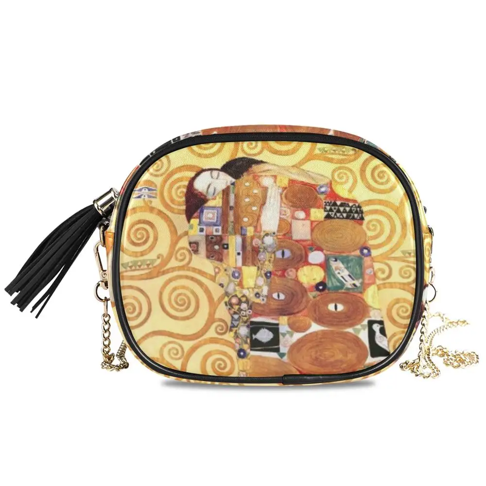 

ALAZA Small Crossbody Bags for Women Shoulder Flap Bag Design Female Travel Gustav Klimt oil Art painting Messenger bag Handbags