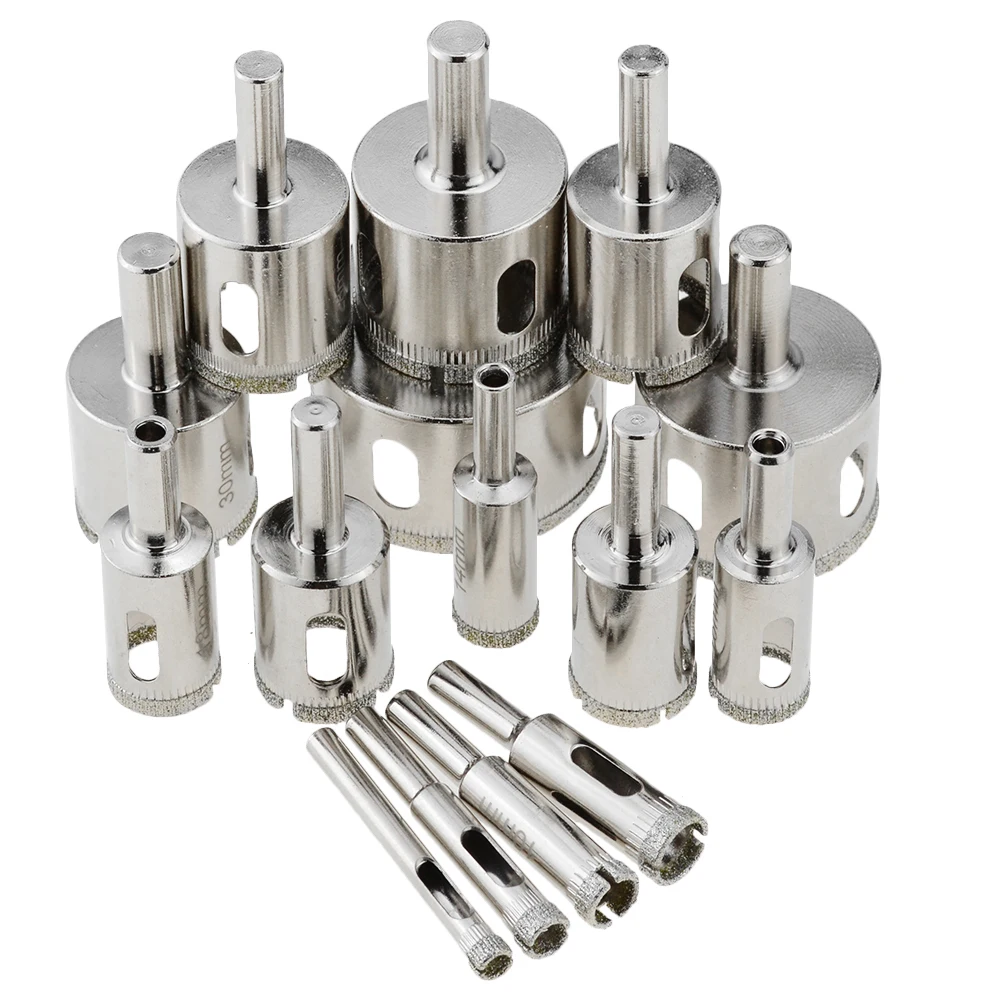 3-55mm Diamond Drill Hole Saw for Ceramic, Glass, Tile, Porcelain,Wood Hole Opener Tools hole saw metal
