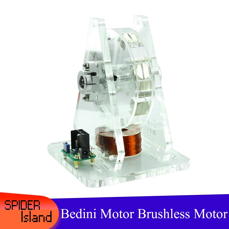 Bedini Motor Brushless Motor Model Pseudo Perpetual Motion Disc Motor Us Plug 24V Science Toy for Child Gift