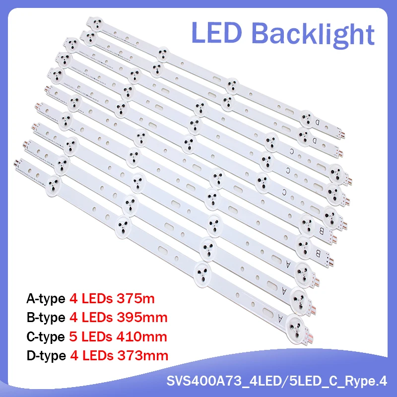 Imagem -04 - Led Backlight Tira Svs400a73 Svs400a79_4led 10 5led tipo Abcd para Samsung 40d1333b 40l1333b 40pfl3208t 40pfl3108t Lta400hm23 Pcs