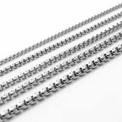 Wholesale Jewelry -- 50 60 70 80 90 cm Titanium steel Hiphop White Long Chain Necklaces for Men Fashion Jewlery No Fade