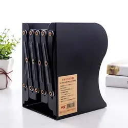 HOT SALES!!! Retractable Foldable Bookend Decorative Metal Book Shelf Holder Storage Rack