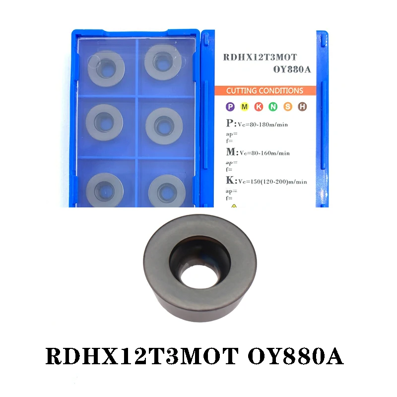 Oltre RDHX oyoy880a RDHX12T3 utensili da taglio per tornio con inserto in metallo duro 10 pezzi lavorazione acciaio acciaio inossidabile ferro