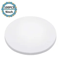 100pcs/pack 9 Inch Cake Pan Liner Non-stick Round Circles Round Parchment Sheet Barbecue Paper Steamer Mat Oven Baking Sheet