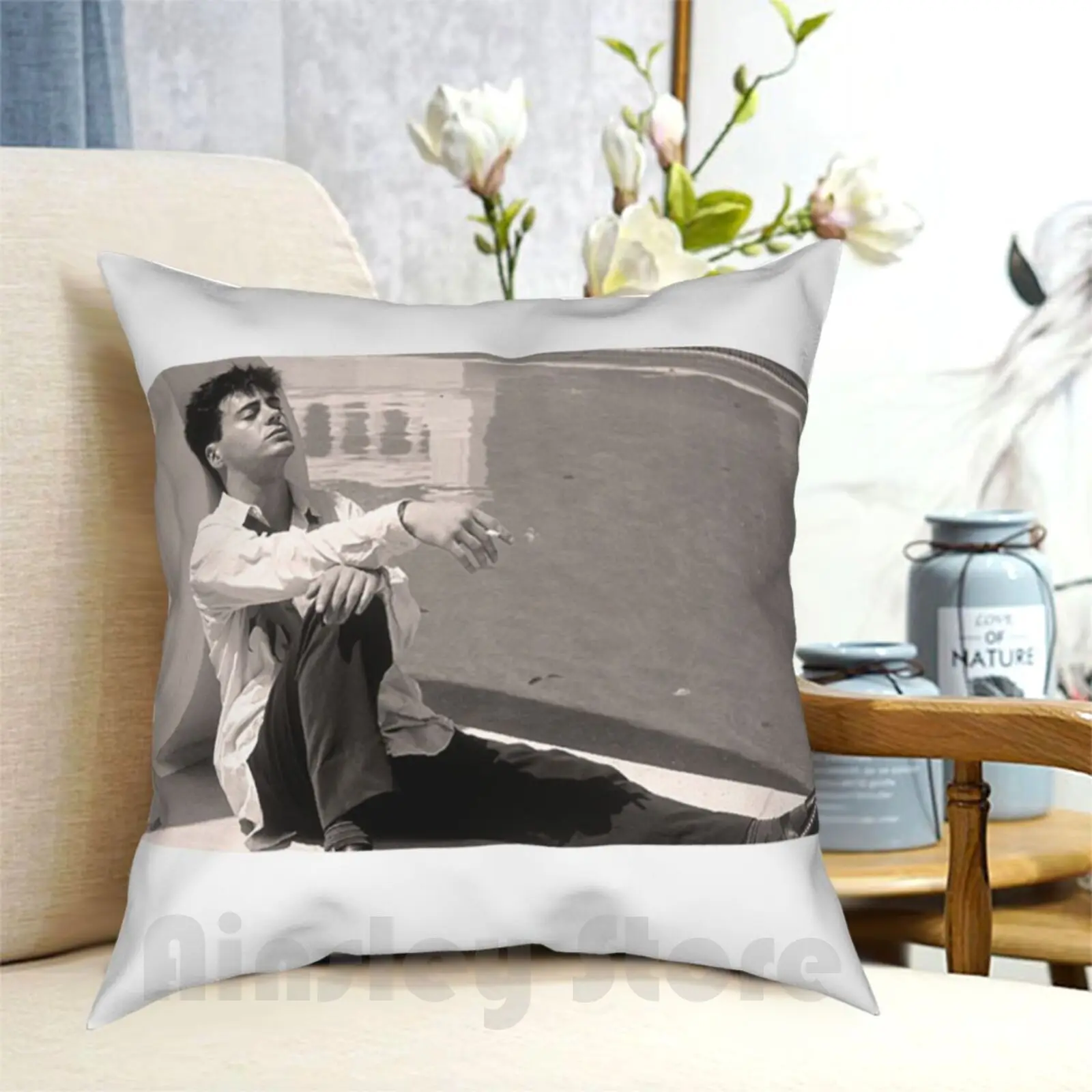 Robert Downey Jr. / / Less Than Zero Pillow Case Printed Home Soft Throw Pillow Robert Downey Jr Robert Downey Junior