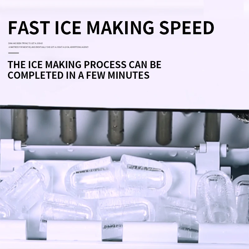 Household small ice maker, bullet round ice custom HZB-12C 15KG ice cube making machine, beverage ice making machine