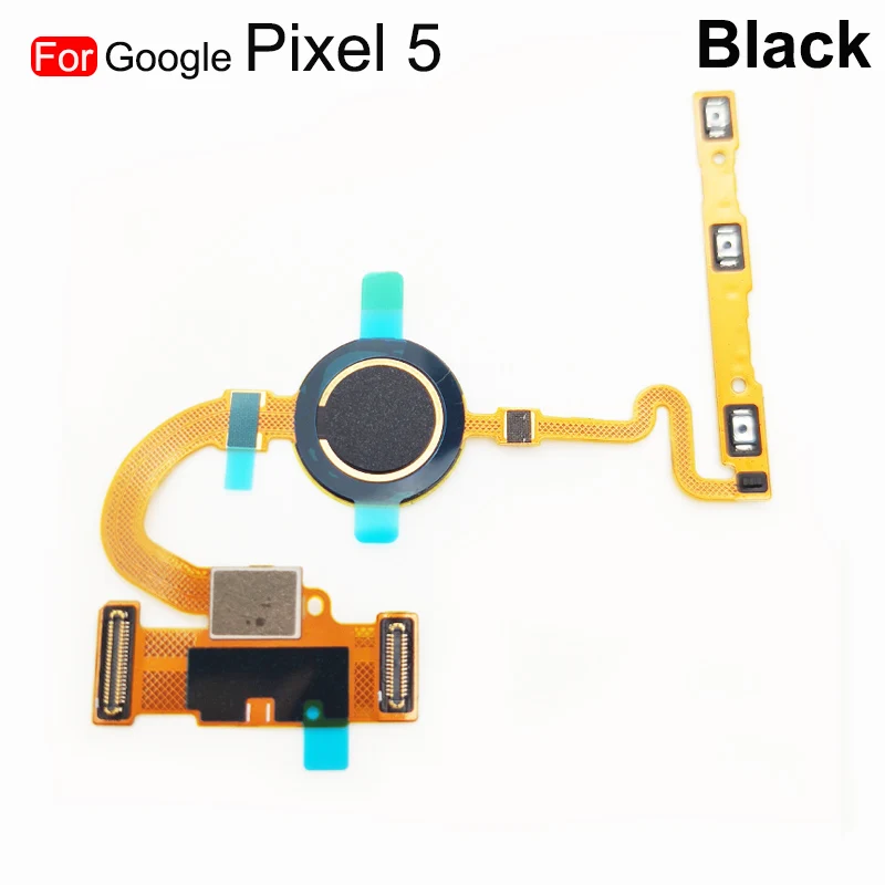 For Google Pixel 5 Power On/Off  Volume Home Button With Fingerprint Sensor Touch ID Flex Cable Repair Parts