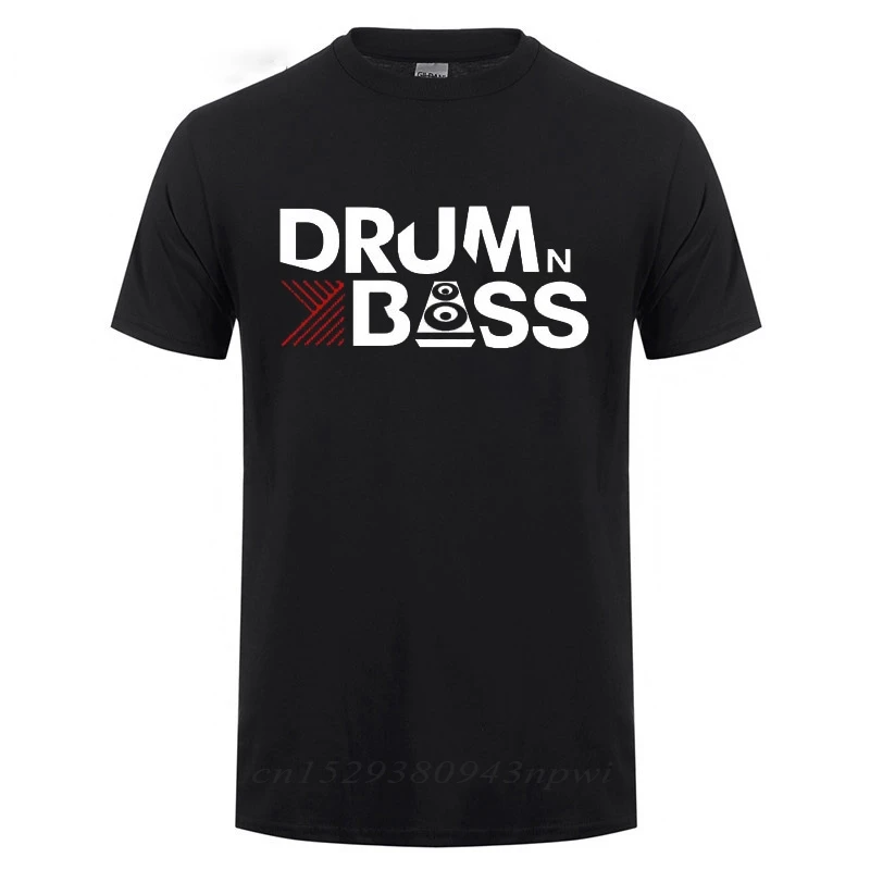 Camiseta de Drum N Bass para hombre, regalo de cumpleaños divertido, manga corta, cuello redondo, ropa de calle de algodón, camiseta informal, Tops