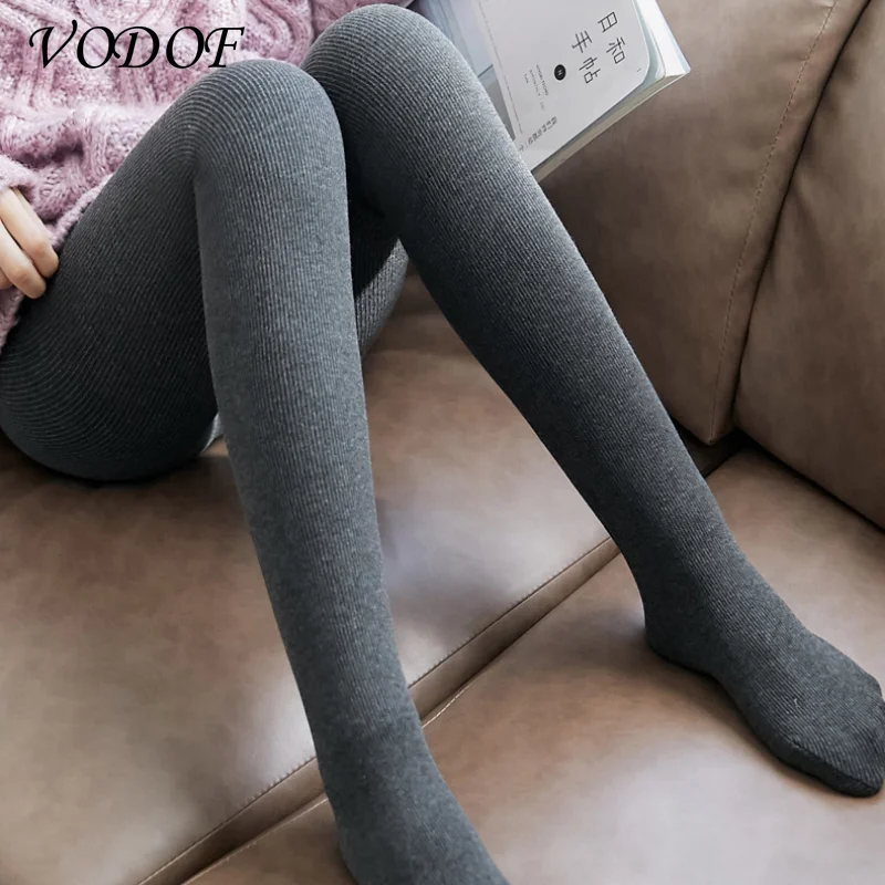 VODOF Ladies Leggings Velvet Warm Pants High Waist Leggings Ladies Solid Color Leggings Comfortable and Warm Stretch Leggings