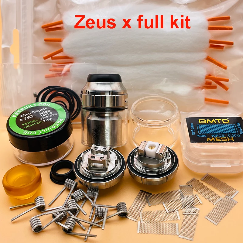 Dsxvape-噴霧器zeus x rta zeus x,3.5ml/4.5ml,25mm,ダブルコイル,メッシュ,カバー