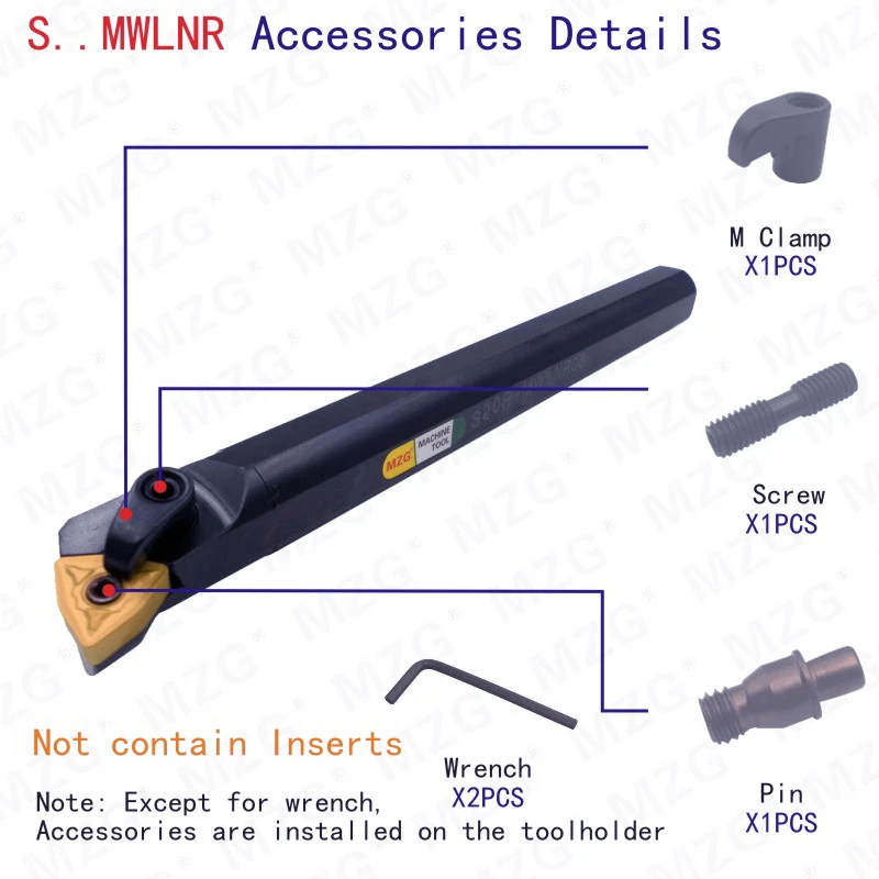 MOSASK MWLNR Boring Tool Holder 20 25 16 MM Internal Cutter CNC Lathe Metal Machining WNMG Insert Inner Hole Turning ToolHolder