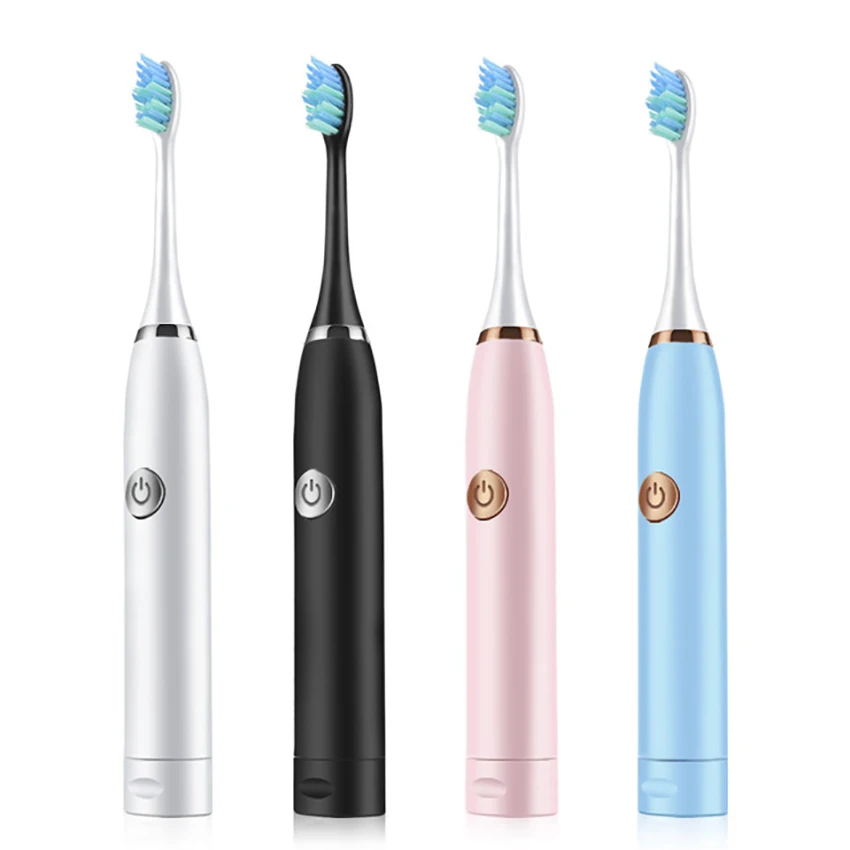 Electric Toothbrush Battery Operated for Adults and Kids, 2 Brush Heads, Waterproof, Soft Slender Bristles for Home Travel