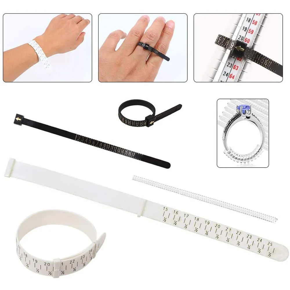 13 pces anel de medição conjunto dedo calibre um must-have kit diy para profissionais de processamento e restauração de jóias