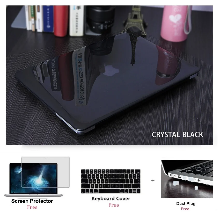 Crystal Laptop Hard Shell Case Keyboard Cover+Dust Pulg For Apple Macbook Pro Retina Touch Bar& ID Air 11 12 13 15 16 inch A2141