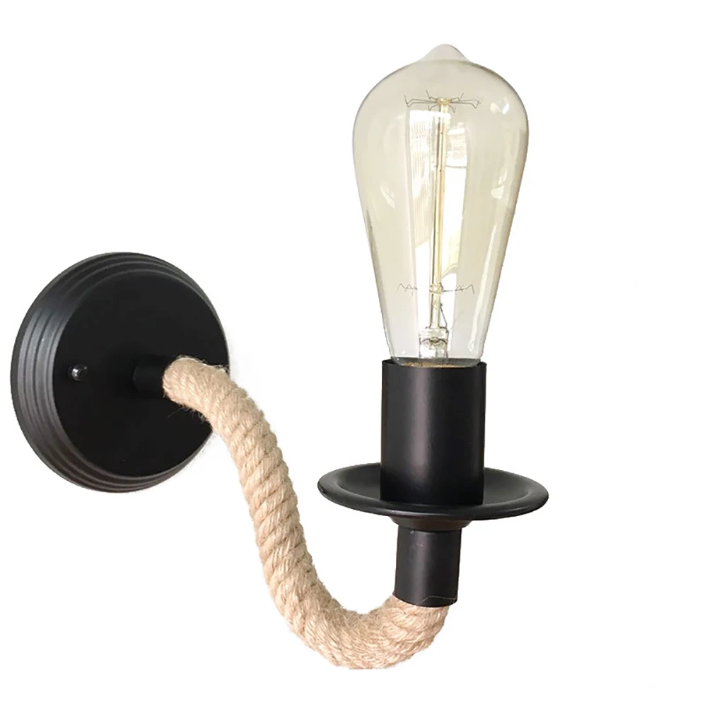 Wood Wall Lamp Vintage Sconce Wall Lights Fixture E27 85-265V Bedside Retro Lamp Industrial Decor Dining Room Bedroom Light