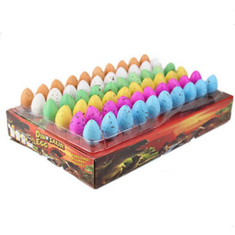 

60pcs/box Novelty Gadget Small Magic Grow in Water Dinosaur Doll Incubation Surprise Mini Dino Eggs Toys Kids Educational Gift