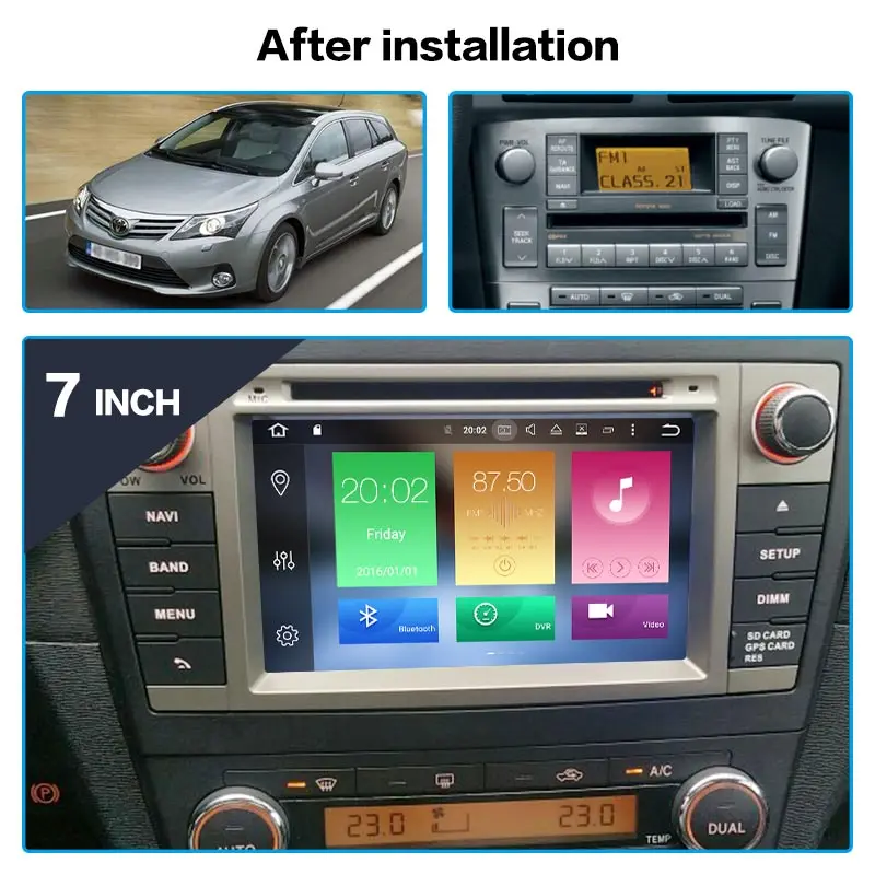 PX6 IPS Android 10.0 4+64G Car Multimedia Radio For Toyota Avensis T27 2009-2015 GPS Navi Stereo Recorder Head Unit DSP Carplay