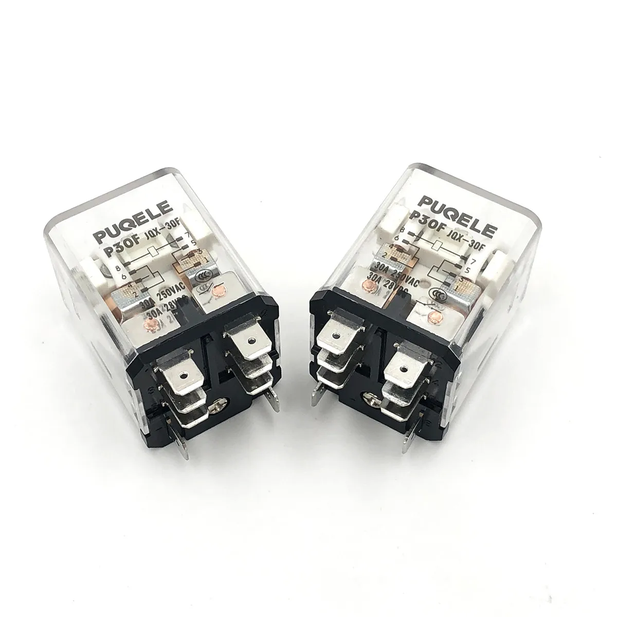 2pcs JQX-30F 2Z 30A High Power Relay DC12V DC24V AC110V AC220V Intermediate Relays P30F 8-Pin DPDT 2NO 2NC