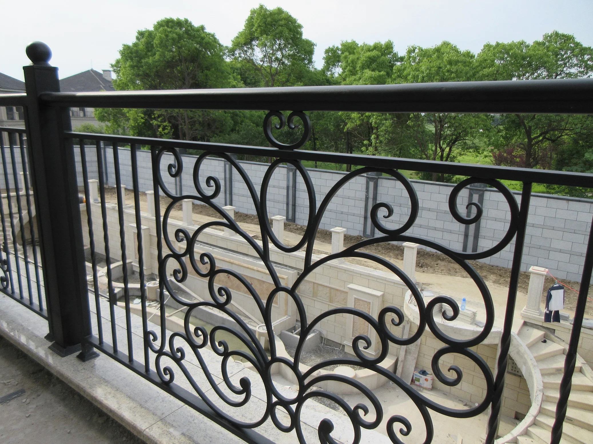 Top-selling modern interior wrought iron stair railings