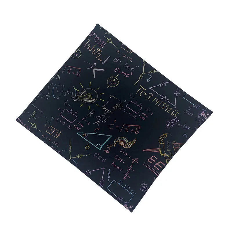 Geometric Symbol Fabric,Black Cotton Fabric,Scientific Formula Print,Patchwork Sewing Material,DIY Shirt Clothing Dress,Fashion