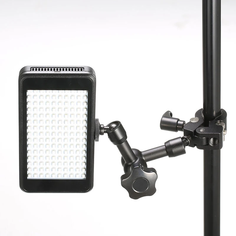 Braçadeira para câmera, super braçadeira de alumínio cnc, com rosca de 1/4 "3/8", monitor lcd, estúdio, luz led, tripé, braço mágico, câmera