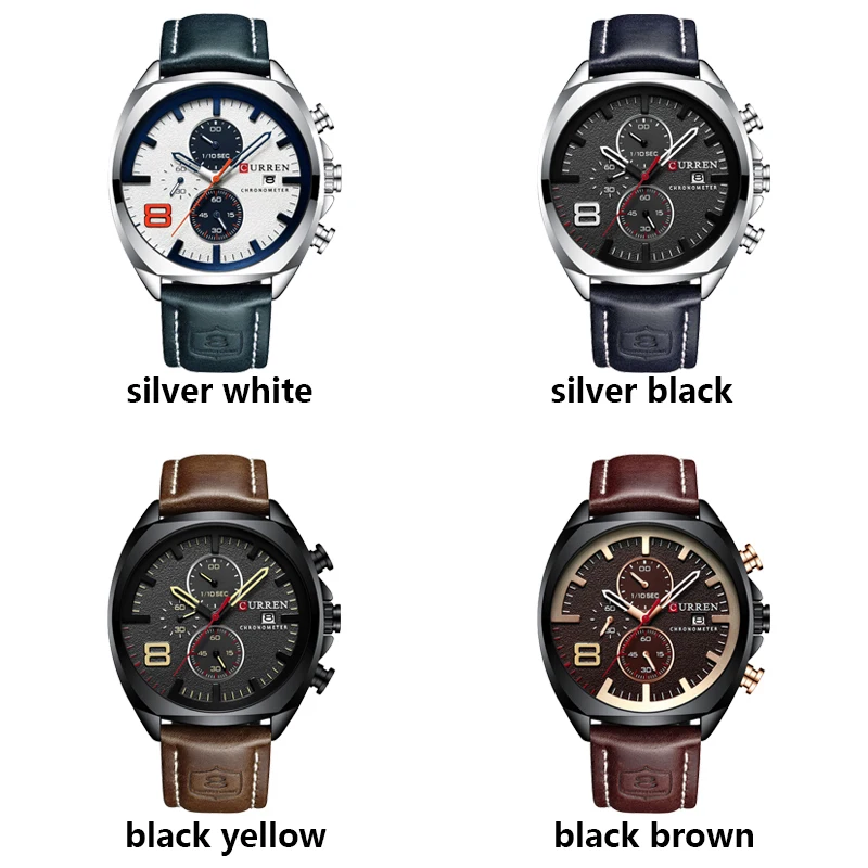 CURREN Men Watch Luxury Wristwatch Quartz Wristwatches Fashion Leather Punk Style Mens Watches Relogio Masculino