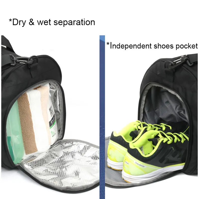 Bolsa gimnasio táctica XL resistente compartmentalizada seco húmedo