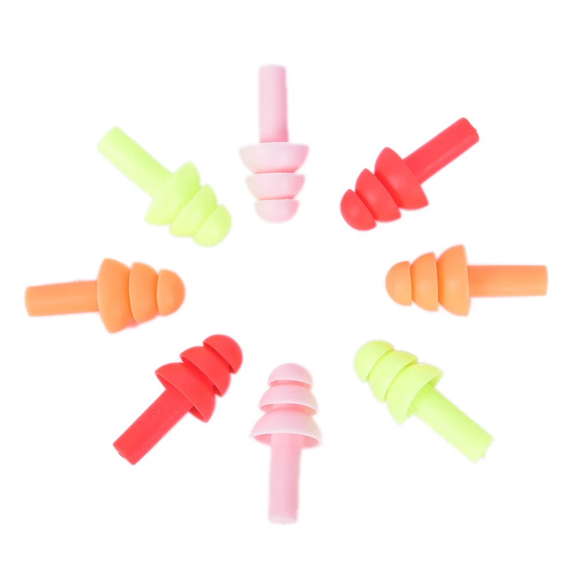 10Pairs Waterdichte Zwemmen Siliconen Zwemmen Oordopjes Voor Volwassen Zwemmers Kinderen Duiken Zachte Anti-geluid Ear Plug