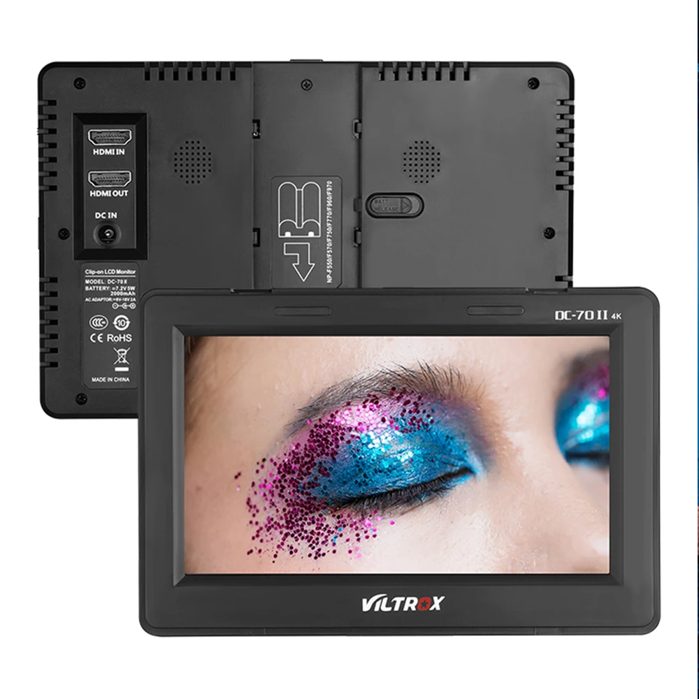 Viltrox DC-70 Ii 7 "Dslr Camera Veld Monitor 4K Av-ingang Ips Hd 1024X600 Lcd Display video Assist Voor Sony Nikon Canon