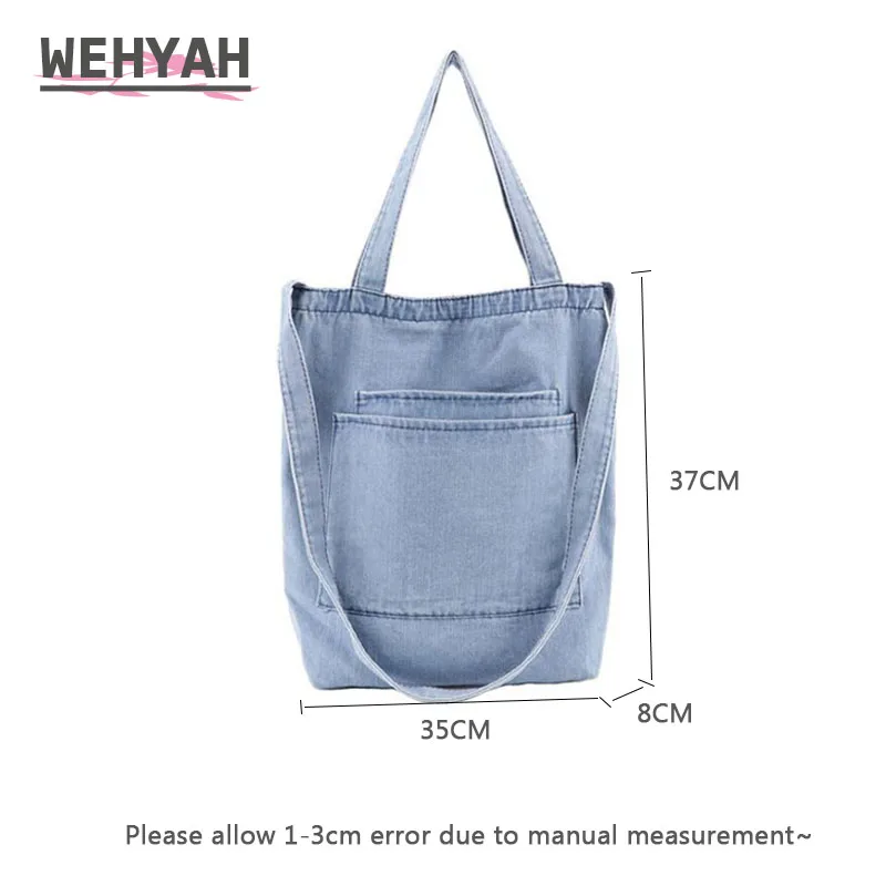 Wahyah Denim Bag Crossbody Bags for Woman Crossbody Casual Jeans Bags Women Handbags Denim Shoulder Bag a main bolsos ZY032