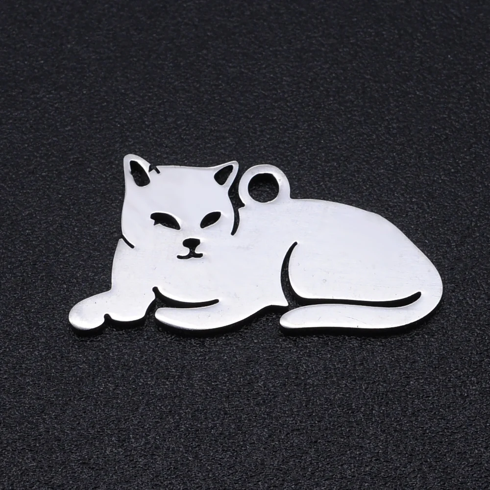 5pcs/lot Chihuahua Dog DIY Charms Wholesale 316 Stainless Steel Koala Cat Connectors Charm Bird Panda Unicorn Jewelry Pendant