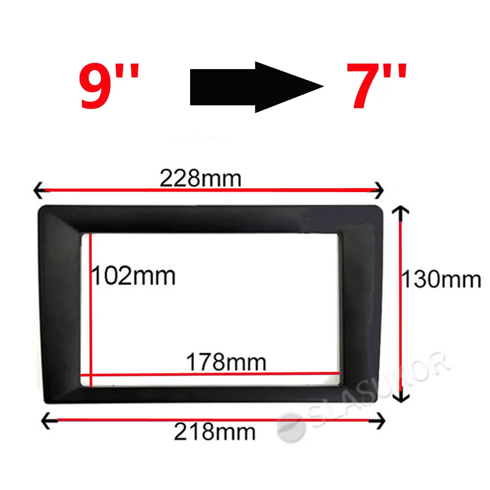 

9 10 inch to 7 inch 10 inch to 9 inch Car Frame For Universal 2 Din Auto Radio Android Player Frame Framework Panel No Gap