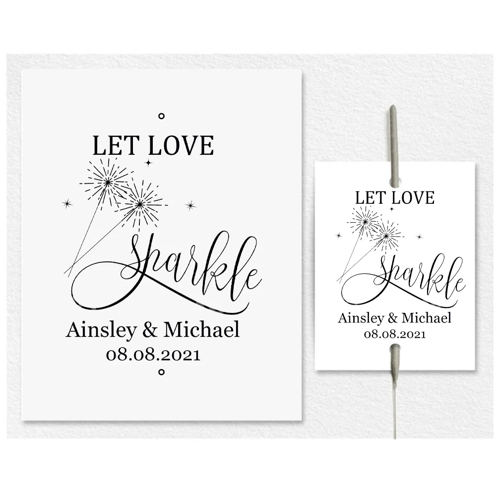 

Let Love Sparkle Tag for Wedding, Custom Tag, Send Off
