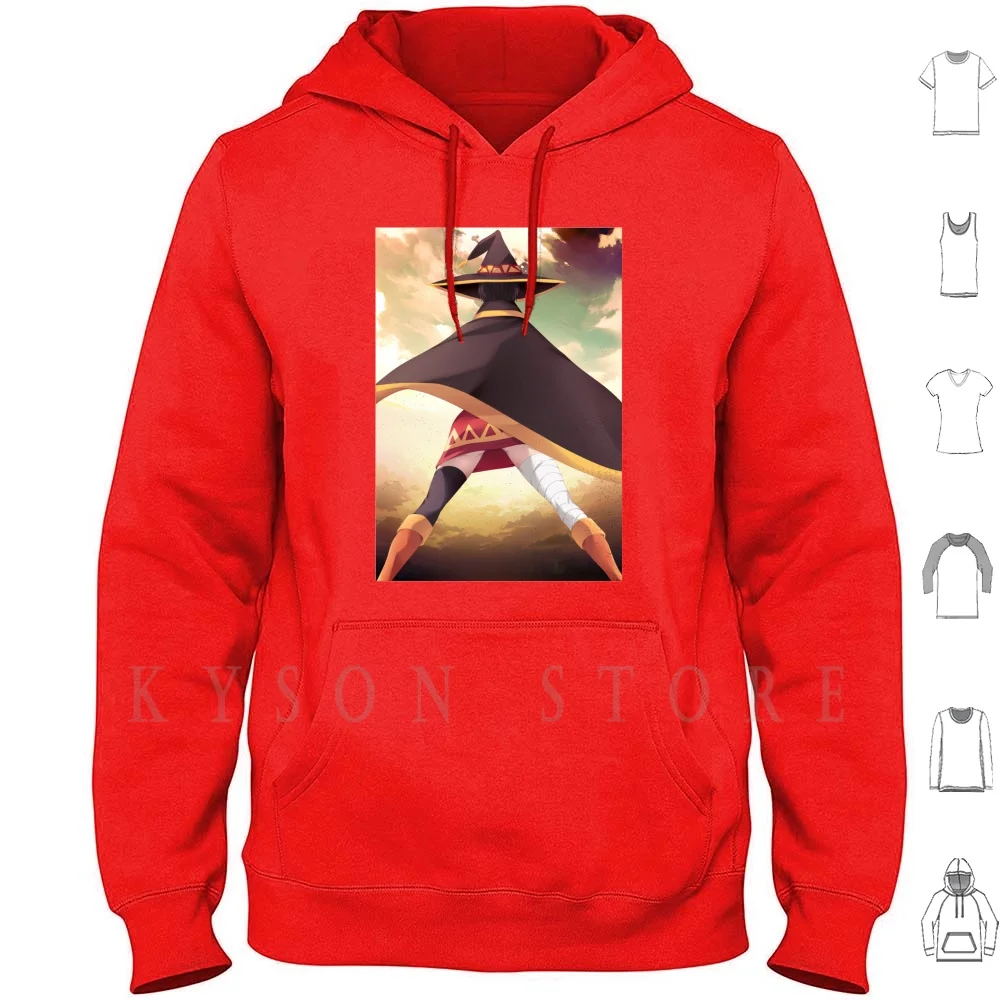 Megumin | Konosuba Hoodies long sleeve Cotton Megumin Konosuba Anime Meguminkonosuba Kazuma Kawaii Aqua Animegirl