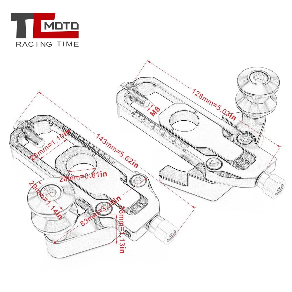 For Honda CB650R CBR650R CB CBR 650R 650 R 2019-2020 Chain Adjusters with Spool Tensioners Catena For Honda CB650F CBR650F 14-16