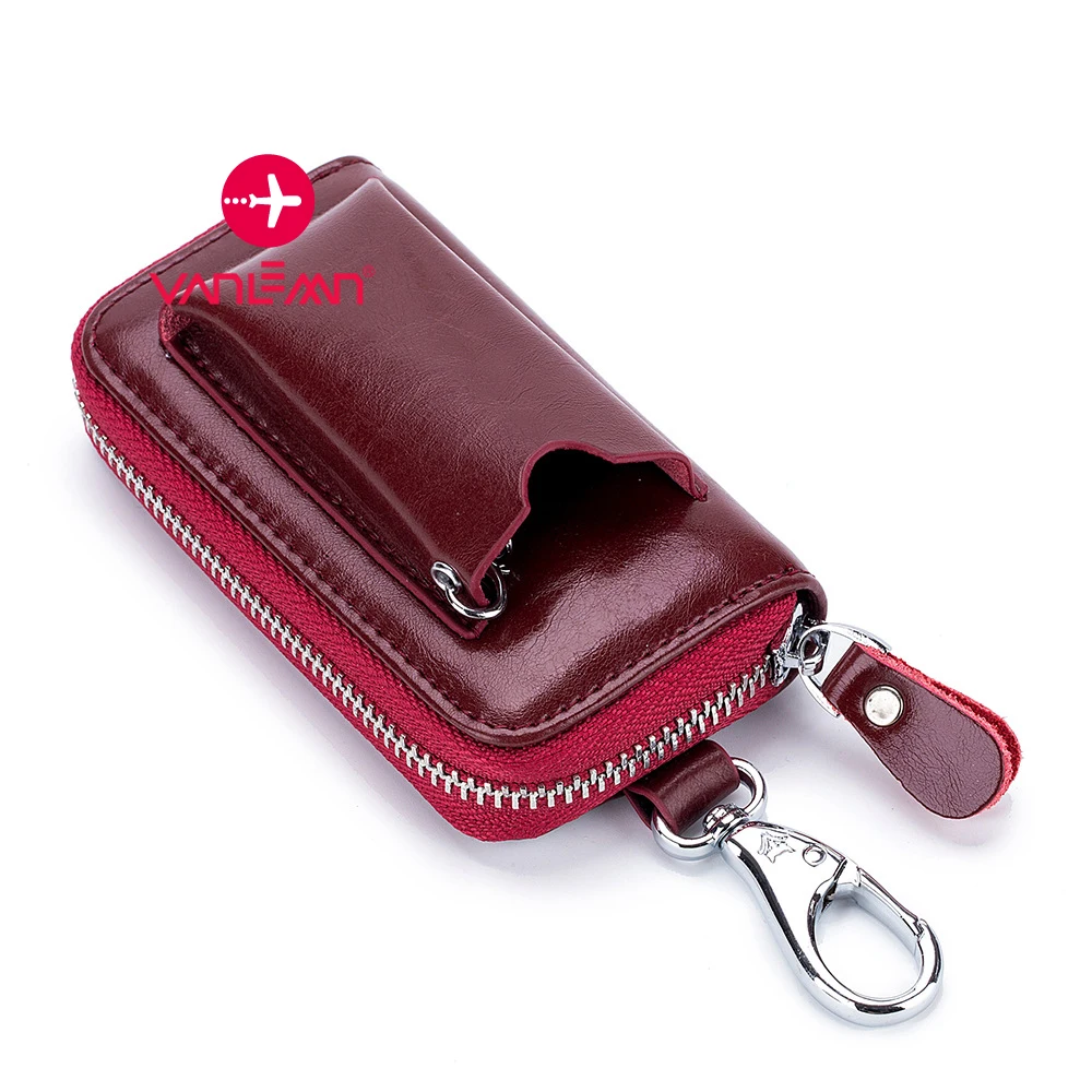 Key Wallet Men Car Key Holder For Women Genuine Leather Keys Organizer Housekeeper Key Pouch Luxury Designer Keychain Pouch Male