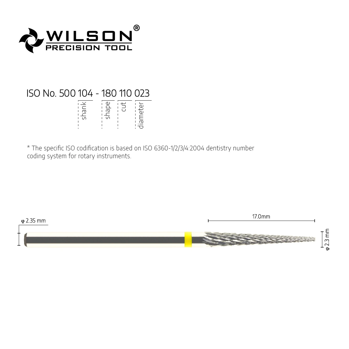 WilsonDentalBurs 5000103 Tungsten Carbide Bur for Dental Lab Trimming Metal