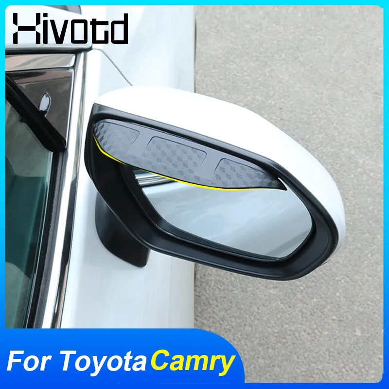 Voor Toyota Camry 2020-2019 Auto Achteruitkijkspiegel Wenkbrauw Zonnige Regen Vizier Blade Shade Protector Covers Exterieur Decoratie Onderdelen