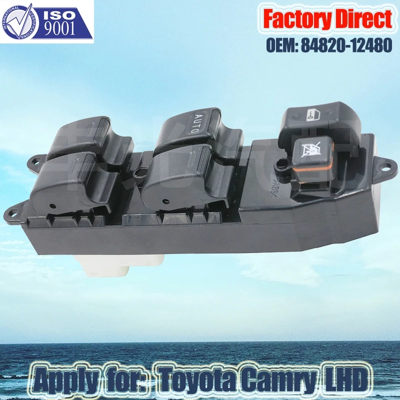 Factory Direct Auto Master Power Window Switch Apply for Toyota Camry04-09 Sienna Left Driver Side Switch LHD 84820-12480